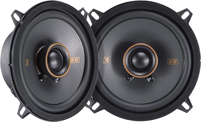 KICKER 51KSC504 KS-Series 5.25" Coaxial Speakers with .75" tweeters, 4-Ohm, Pair