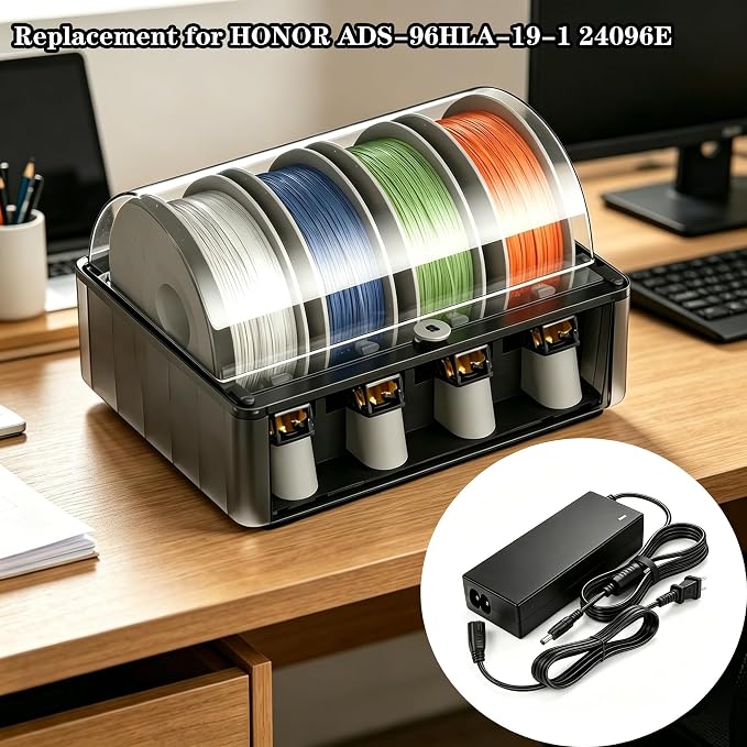 24V 4A Switching Power Adapter for Bambu Lab AMS 2 Pro Automatic Material System - Compatible with Honor ADS-96HLA-19-1, 24096E 96W Charger - Reliable 24V DC Power Supply for AMS 2 Pro
