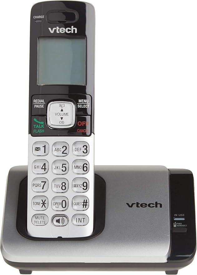 VTech CS6719-2 2-Handset Cordless Phone with Caller ID/Call Waiting, Handset Intercom & Backlit Display/Keypad, Silver