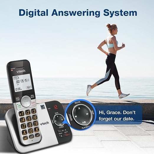 VTech Cordless Home Phone with Answering Machine — Full-Duplex Speakerphone, Large Backlit Display, Big Buttons, Caller ID, Easy Setup | VG232
