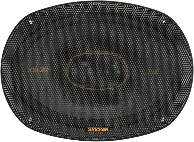 KICKER 51KSC69304 KS-Series 6x9 3-Way Speakers with 1" and .75" tweeters, 4-Ohm, Pair