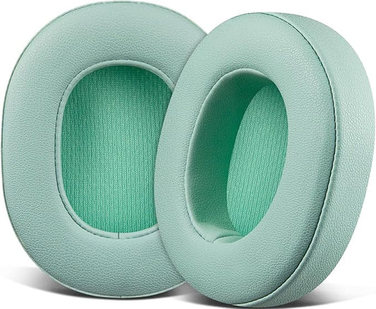 SOULWIT Replacement Earpads for Skullcandy Hesh 3/ANC/Evo & Crusher Wireless/ANC/Evo & Venue ANC Over-Ear Headphones, Ear Pads Cushions with Protein Leather, Noise Isolation Foam - Preppy Sage