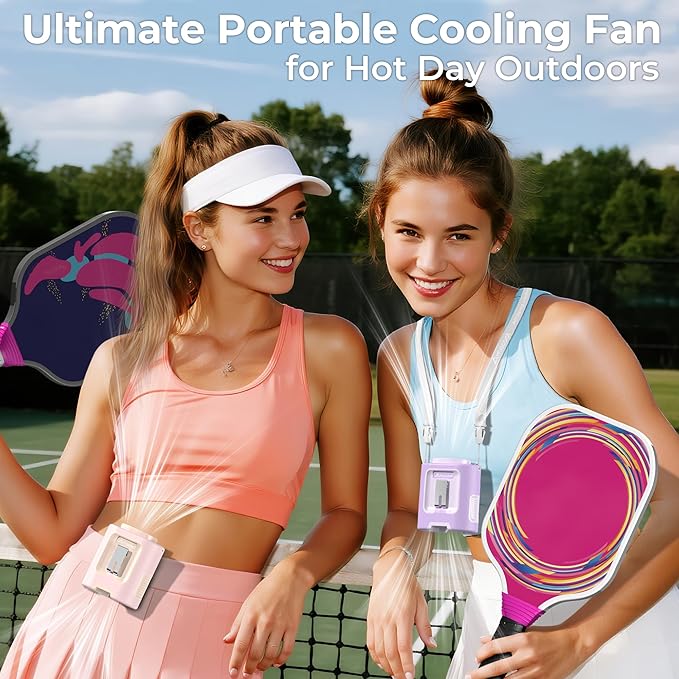 AMACOOL Mini Portable Waist Fan Clip on, Birthday Gifts for Mother Mom Her Girl, 13000RPM Rapid-Cooling Personal Neck Fans, Wearable Shirt Belt Fan for Women Men Outdoor Work Jobsite Travel Camping