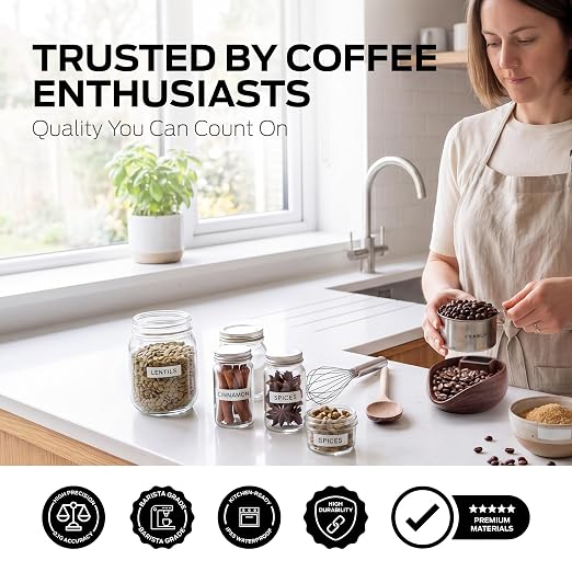 Digital Coffee Scale, 0.1g Precision USB-C Rechargeable Espresso Scale | Espresso Kitchen Scale ABS Black mini coffee scale coffee weight scale espresso measuring cup pour over gift Coffee Lovers