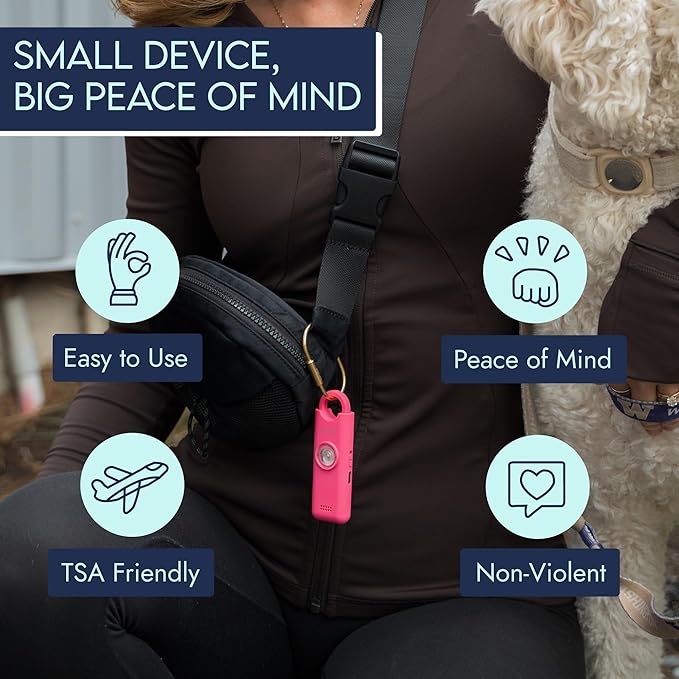 She’s Birdie 3.0 New Version – The Original Personal Safety Alarm for Women by Women–Loud Siren, Flash Light and Rechargeable Battery in a Variety of Colors (Coconut)