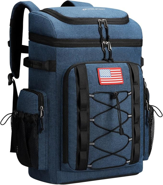 Maelstrom Cooler Backpack,50 Can Insulated Soft Backpack Cooler,Portable Lightweight Leakproof Cooler Bag,Large Capacity Beach Cooler,Waterproof Lunch Backpack for Men Women
