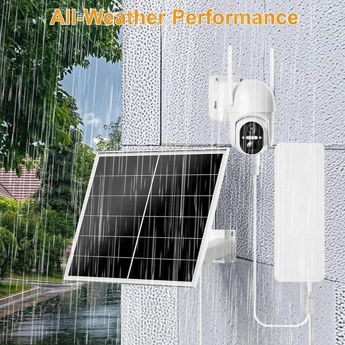 Zivif 20W Solar Panel Kit with 24000mAh Battery, 5V/12V Adjustable Output, DC & USB-C Power, Compatible with 12V Cellular Security Cameras & Trail Cameras