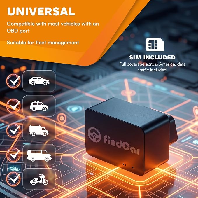 4G-Tracker - GPS Tracker for Vehicles: Car, Motorcycle and Truck | Direct Battery Connection and Built-in SIM | Vehicle Tracking with App, Anti-Theft, Speed Alert | Low-Cost Subscription Plans