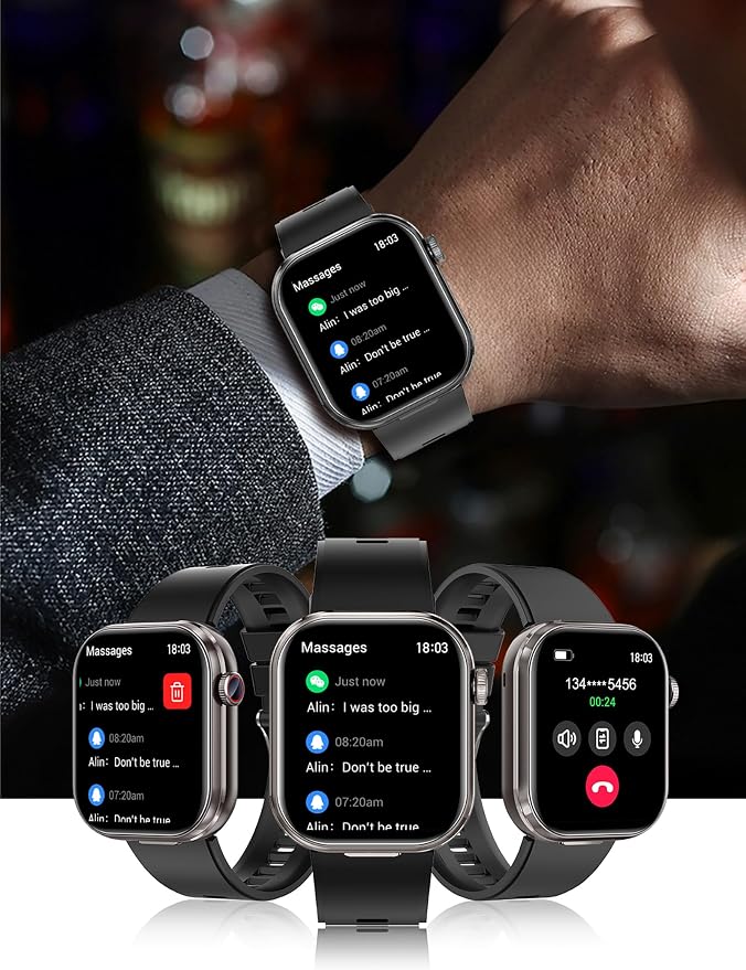 Smart Watch with Earbuds,2.02" HD Screen,2 in 1 Smart Watches for Women, Waterproof Fitness Tracker Watch with Wireless Earphone Compatible for Android iOS,Comes with 2 Watch Straps