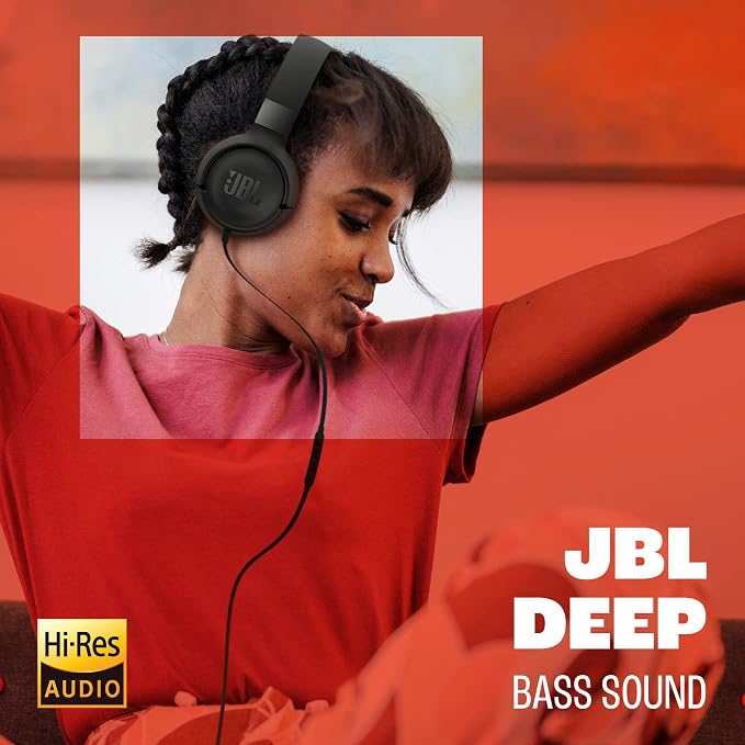 JBL Tune 520C - USB-C Wired on-Ear Headphones with Hi-Res Audio Support, JBL Pure Bass Sound, Comfort fit, USB-C connectivity, 3-Button Remote with Microphone and EQ presets Control (Purple)