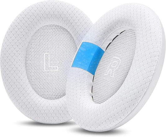 WC Freeze QC Ultra – Cooling Gel Replacement Earpads Compatible with Bose QuietComfort Ultra Gen 1 & Gen 2 by Wicked Cushions | Breathable Fabric, Extra Thick & Cool | White