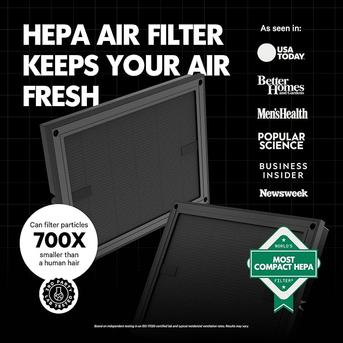 PuroAir Air Purifier 100i Smart HEPA Air Purifiers for Home Pets - Portable Small Air Purifier Filters up to 550 Ft² of Pollutants, Smoke, Pollen, Dust - Room Air Purifiers for Bedroom, Baby, Office
