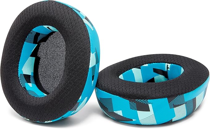 WC Freeze Nova Pro Wireless - Cooling Gel Earpads for Arctis Nova Pro Wireless, Nova Elite & Nova Pro Omni (Doesn’t Fit Other Models), by Wicked Cushions, Extra Thick & Comfortable | Cyan Prism