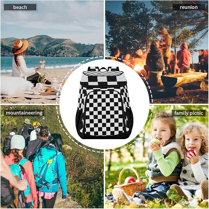 Tropical Pineapples Fruits Cooler Backpack Insulated Leak Proof Beach Cooler Bag Soft Lunch Picnic Hiking Camping Backpack Cooler