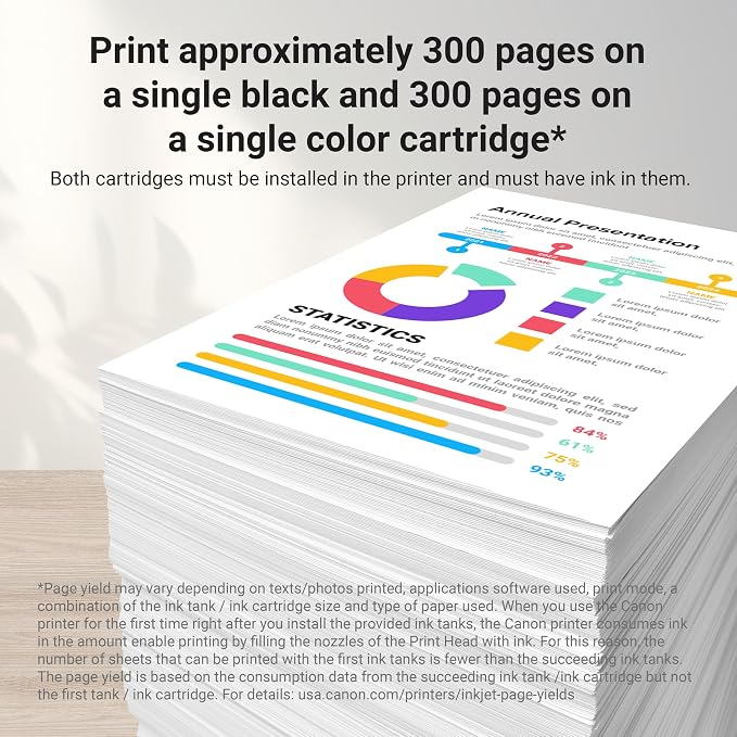 Canon PG-275 XL / CL-276 XL Genuine Ink Value Pack (2 Cartridges), Compatible with TS3520/3522/4722/3720/3722, TR4720
