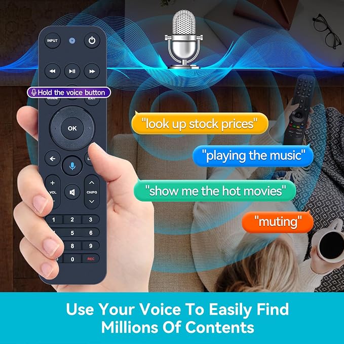 Replacement for Verizon FiOS TV One Remote Control | Voice Remote Compatible with 2019 MG3-R32140B & VRC4100 BLE - Easy to Pair
