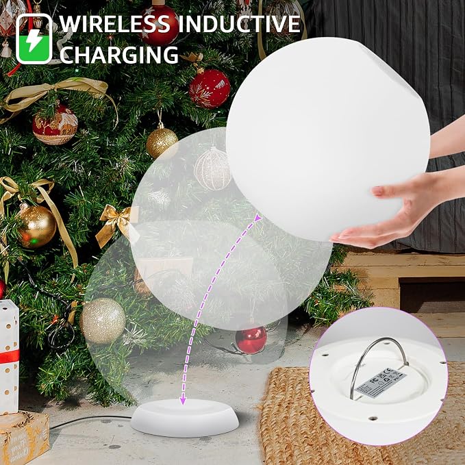 FUYO Decorative Lamp with Speaker with RGB Waterproof, Portable Night Light, Outdoor Table Lamp wiht Speaker, Floating Pool Light Outdoor Speaker for Indoor Patio