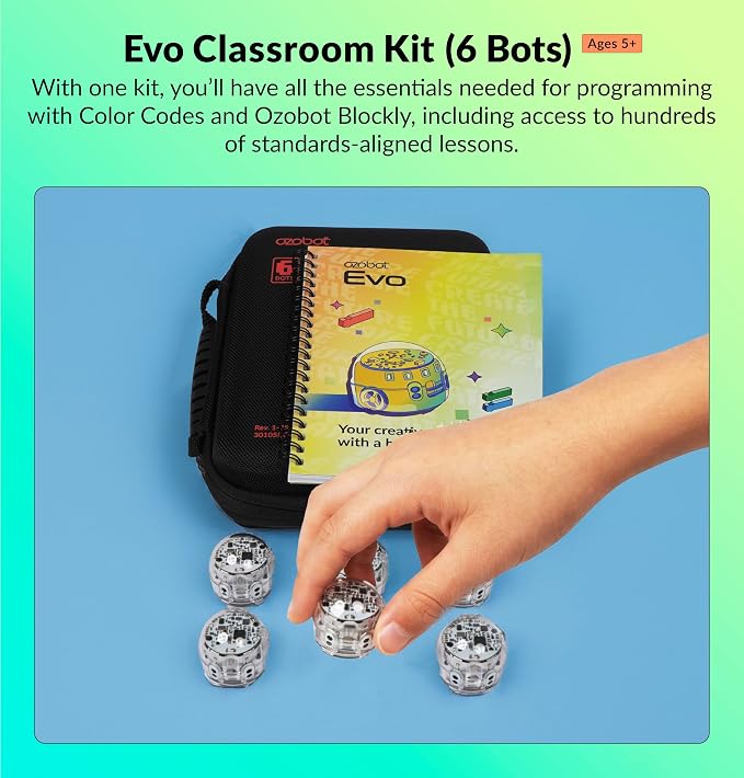 Ozobot Evo 6 Bot Classroom Kit | Ages 5-11 | STEM Coding for Schools