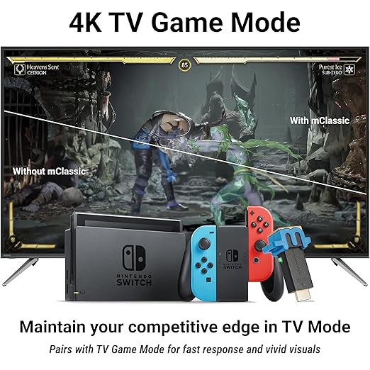 Marseille mClassic Switch Edition - Restore your TVs Game Mode Image Quality, Lag Free, for Nintendo Switch and other Widescreen Gaming Consoles - Supports 1440p/60hz