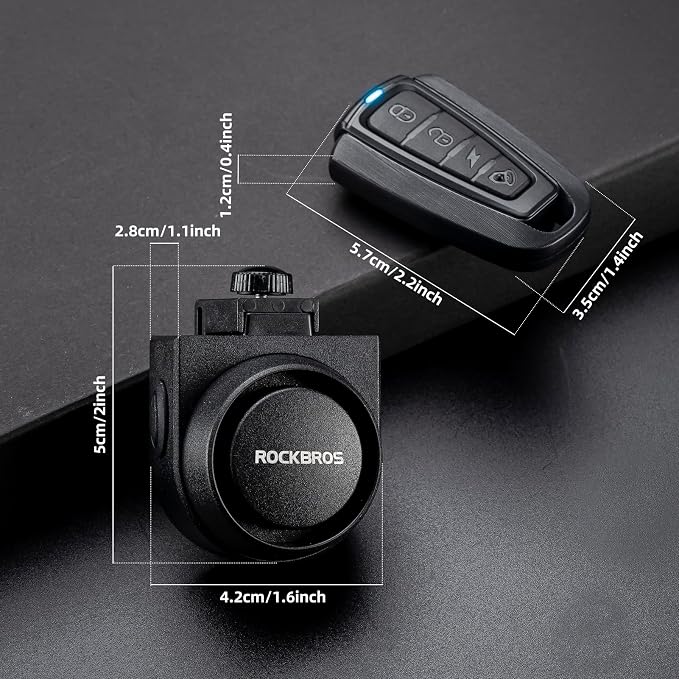 ROCKBROS 115dB Bike Alarm Vibration Motion Sensor Waterproof Motorcycle Alarm