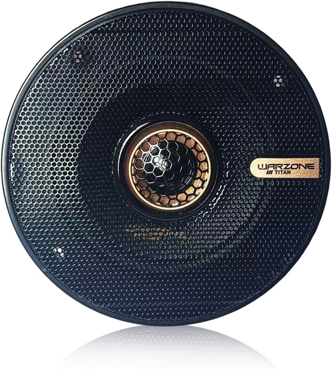 Warzone 2X WZ52PTi 5-Inch Super Coaxial Speaker Pair, 4 Ohm, 380W Max, 100W RMS, 90dB Sensitivity, Ferrite Woofer & PEI Dome Tweeter for Pro Car Audio