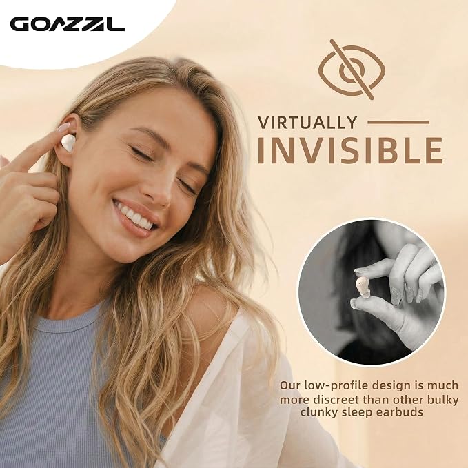 Sleep Earbuds, Invisible Mini Wireless Earbuds for Small Ear Canals, Ergonomic Bluetooth Earbuds with Premium Sound and One-Step Auto Pairing