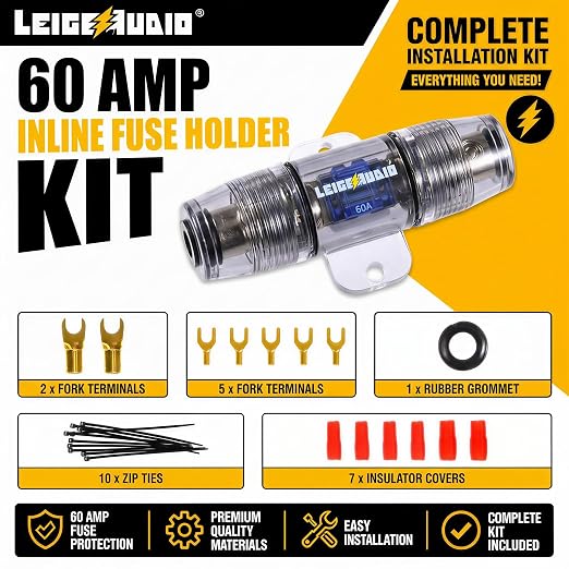 8 Gauge Subwoofer Wiring Kit Ture 8 AWG Amplifier Installation Wiring Kit - Car Amp Wiring Kit Helps You Make Connections and Brings Power to Your Radio, Subwoofer and Speakers