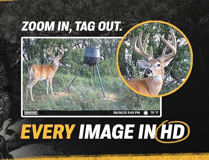 Moultrie Edge 2 Pro Cellular Trail Camera - Auto Connect Nationwide 4G LTE - On Demand 40MP Photo - 1440P Video with HD Audio - Ai False Trigger Elimination - 100 Ft Detection Range - No-Glow Flash