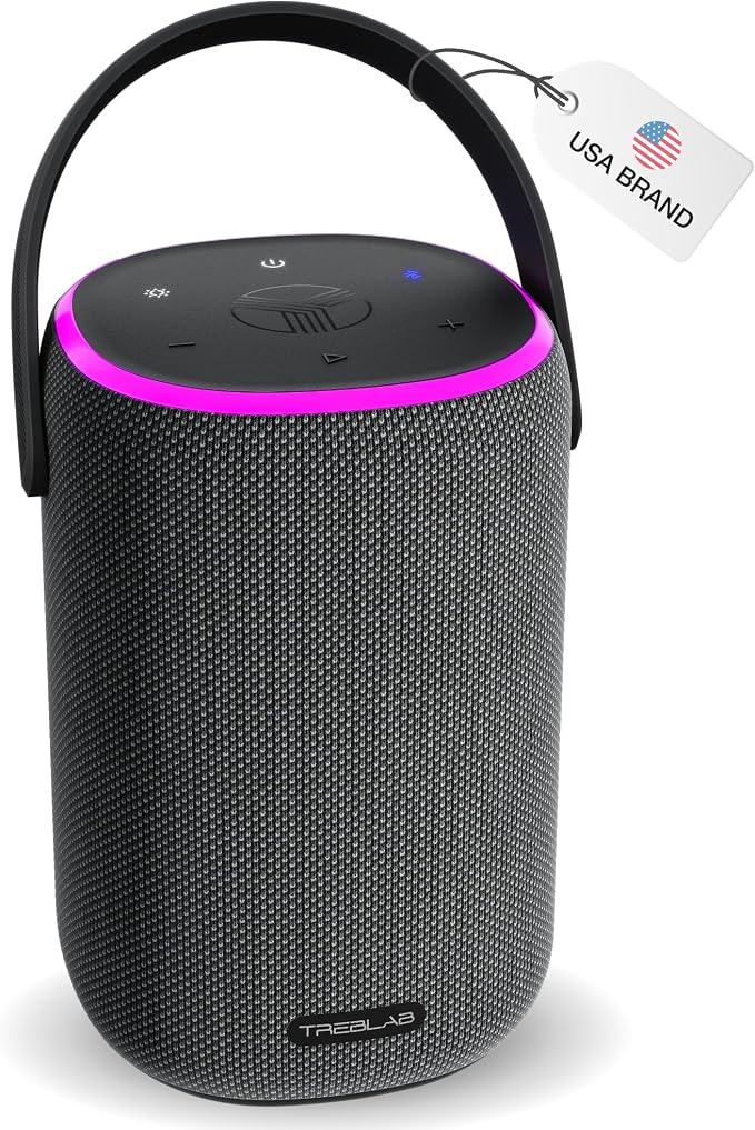 TREBLAB Portable Outdoor Bluetooth Speaker, 40W, IPX6 Waterproof, 18-Hour Battery, TWS Stereo Pairing, USB-C, Built for Active Days - Move Power (HD-Energy-Pro)