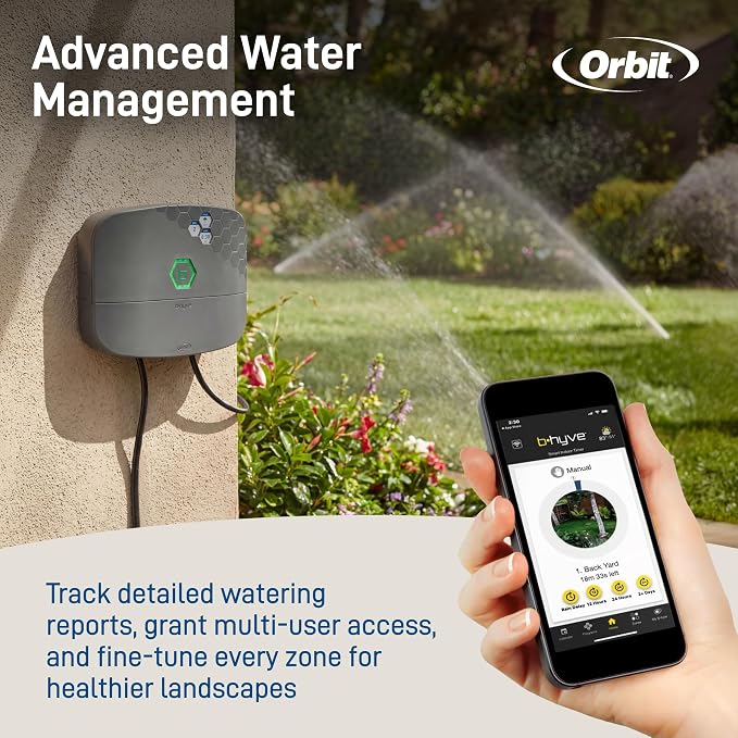 Orbit B-hyve XR Smart Sprinkler Timer - 16-Zone - WiFi-Enabled Indoor/Outdoor Irrigation Controller - App Control - Weatherproof Watering System - Multi Zone - Custom Programs - 57995