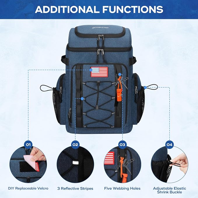 Maelstrom Backpack Cooler,Soft Lightweight Leakproof Cooler Backpack,Men Women 35/50 Can Insulated Cooler Bag,Keeps Hot/Cold for Up to 16 Hours,Perfect for Camping, Beach