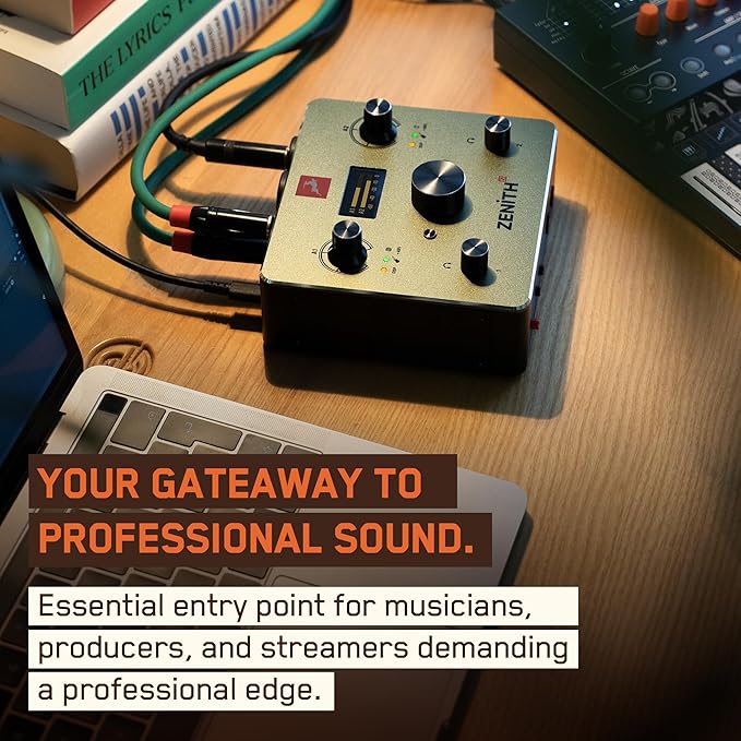 Antelope Audio Zenith 2 USB-C Audio Interface for Guitar, Vocals, Streaming & Podcasting, Featuring Studio-Grade Preamps, Effects and Presets for Effortless Professional sound