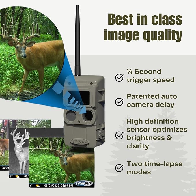 Cuddeback CuddeLink IR (2-Pack) LL-2A (L-Series) Cellular Trail Camera, with Low-Glow IR Illumination, 850nm IR LED, for Hunting, Backyard Wildlife & Outdoor Game Monitoring