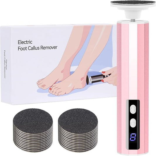 Electric Callus Remover - 9 speeds, Foot Sander with Replacement Sandpaper Discs, Rechargeable Unisex Pedicure and Manicure Tool for Dead, Dry, chapped Skin and calluses