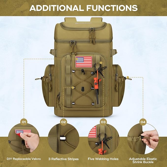 Maelstrom Backpack Cooler,Soft Lightweight Leakproof Cooler Backpack,Men Women 35/50 Can Insulated Cooler Bag,Keeps Hot/Cold for Up to 16 Hours,Perfect for Camping, Beach