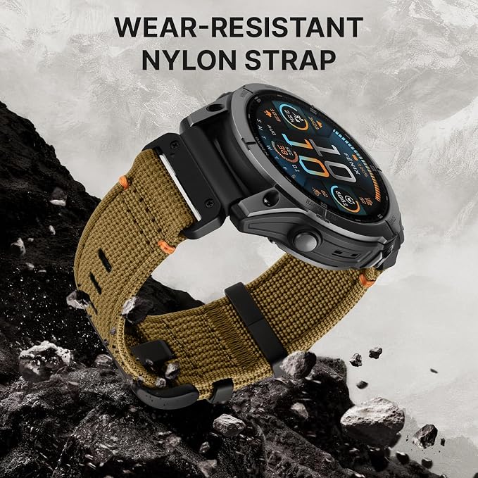 Bandletic Compatible with Garmin Fenix 7 Watch Band-22mm Quick Fit Rugged Durable Strap for Fenix 8 E 47mm/7 6 Pro/5 Plus/Instinct 2 3 E 45mm /Forerunner 965/955/945 /Approach S70/S62/S60/MARQ Gen 2