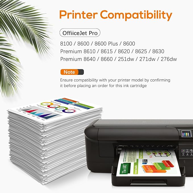 950XL 951XL Ink Cartridges Combo Pack Replacement for HP 950 951 / 950XL 951XL, Compatible with HP OfficeJet Pro 8600 8610 8620 8630 8640 8660 251DW 276DW –High Yield 4-Pack