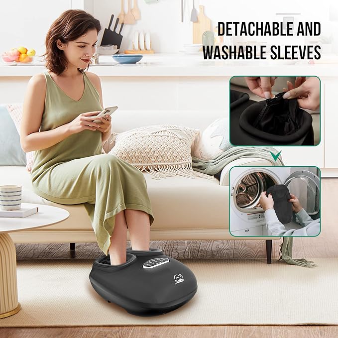 Snailax Shiatsu Foot Massager with Heat - Deep Kneading, Compression, Vibration, 2026 Feet Massager Machine for Plantar Fasciitis, Neuropathy, Foot Warmer, Size 13, Gifts Father Day for Dad, Men