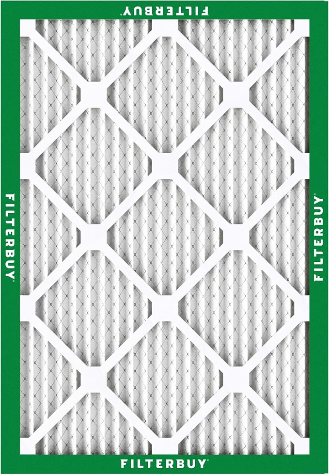 Filterbuy 15x20x1 Air Filter MERV 8 Essential Dust & Allergy Defense (5-Pack), Electrostatic Pleated HVAC AC Furnace Filters Replacement, Made in USA (Actual Size: 14.50 x 19.50 x 0.75)