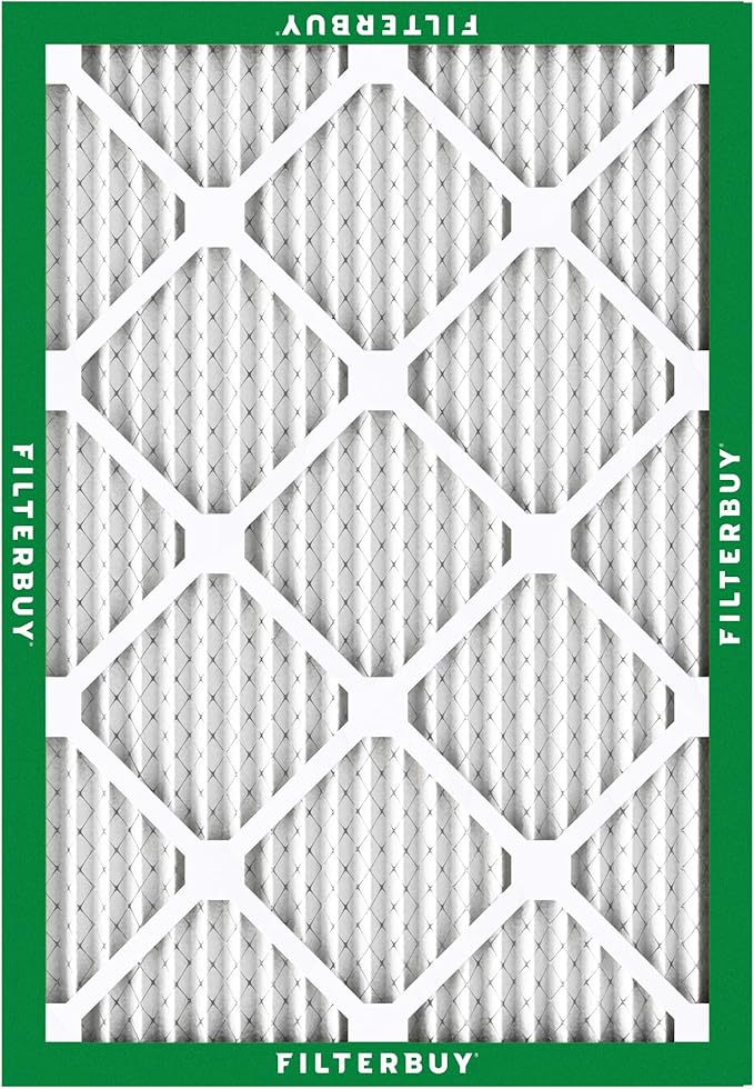 Filterbuy 8x14x1 Air Filter MERV 8 Essential Dust & Allergy Defense (5-Pack), Electrostatic Pleated HVAC AC Furnace Filters Replacement, Made in USA (Actual Size: 7.50 x 13.50 x 0.75)