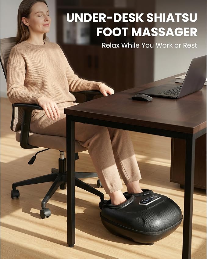 CILI Foot Massager with Heat, Shiatsu Foot Massager for Neuropathy & Plantar Fasciitis Relief, Fathers Day Dad Gifts,Heated Feet Massager with Deep Kneading,Compression,Vibration,FSA Eligible HSA