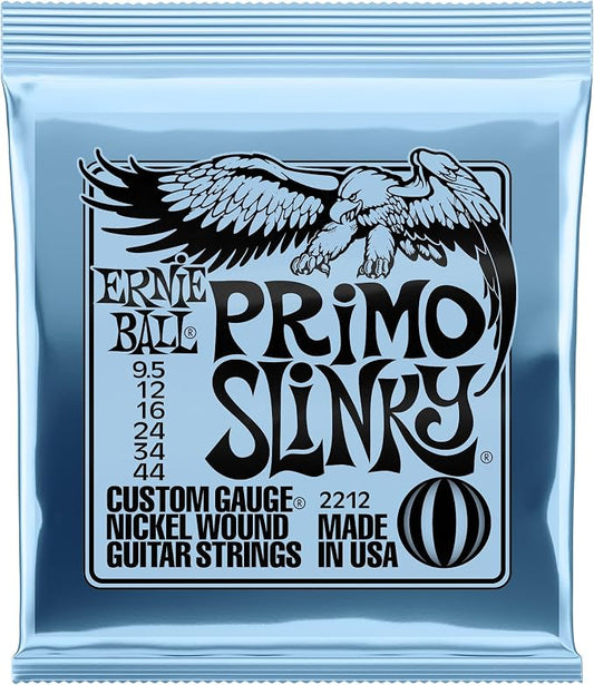 Ernie Ball Primo Slinky Nickel Wound Electric Guitar Strings, 9.5-44 Gauge (P02212)