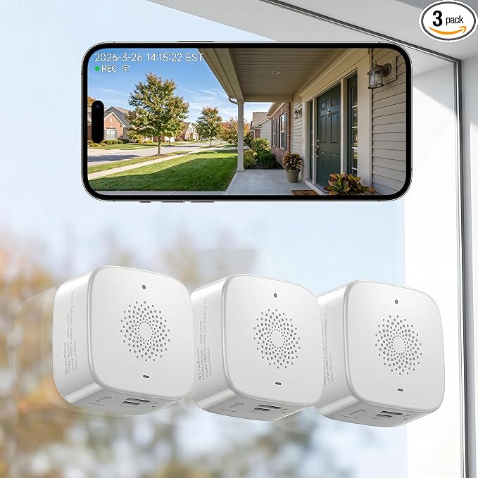 SOIADV Window Camera for Home Security 3Pack, Wireless Security Camera System with Battery Powered, Indoor Camera with 4MP QHD, Motion Detection, Smart AI Color Night Vision, 2.4G&5GHz