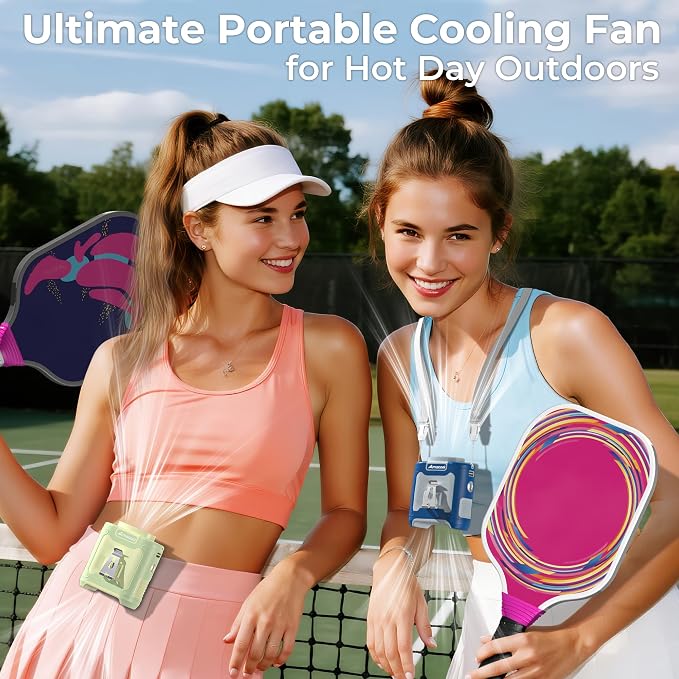 AMACOOL Portable Waist Fan Clip On, Gifts for Men Dad Husband, 10000mAh Rechargeable Wearable Shirt Fan, Powerful Belt Fans, Birthday Gifts for Women Jobsite Travel Camping Essentials 2026