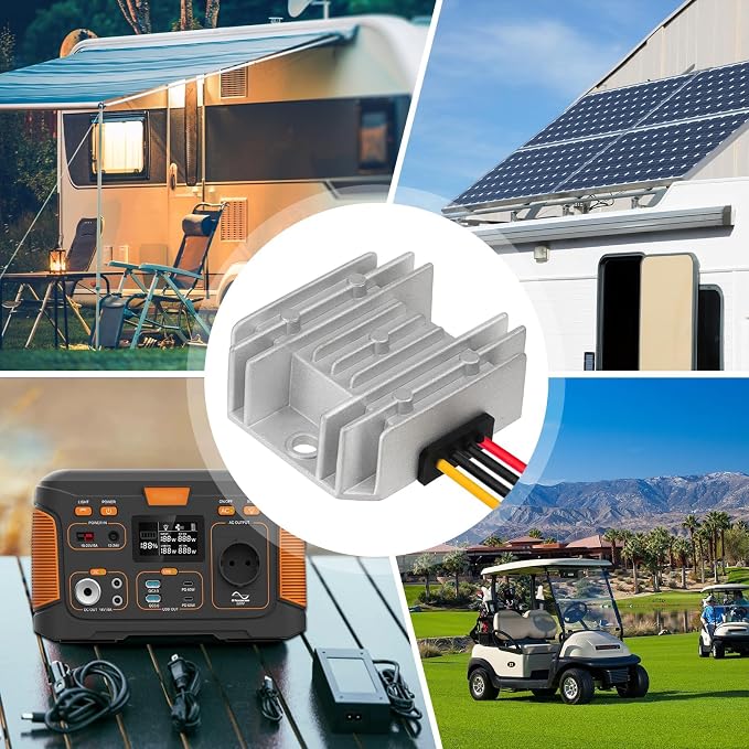ELFCULB 8V–40V to 12V DC Buck Boost Converter, Voltage Regulator for 12V Devices, 3A 36W / 10A 120W, for Truck, Golf Cart, Solar