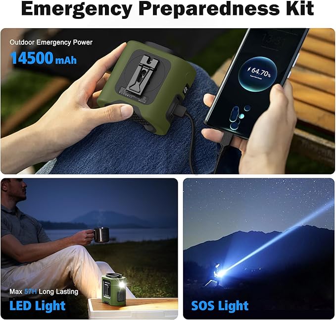PANERGY Portable Waist Fan, Father Day Gifts for Husband Dad, Blue Collar Worker Belt Clip Fan with Light, Essentials for Camping Gardening, 40H 16000RPM Rechargeable Cooling Gadgets for Men 2026
