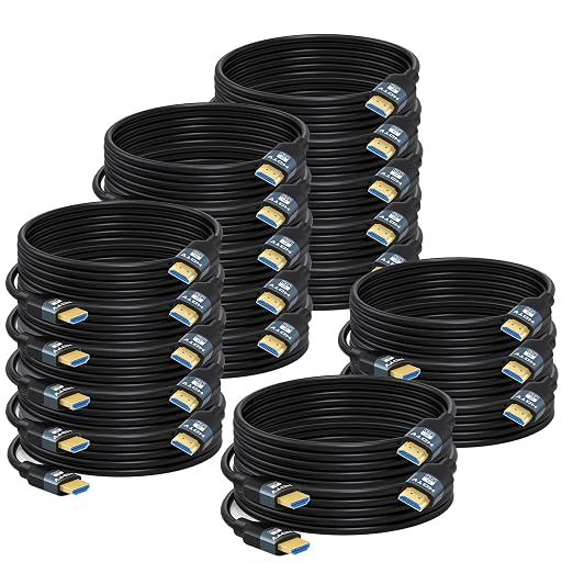 8K HDMI 2.1 Cables 10 FT, 20-Pack, High Speed HDMI ARC/eARC Cable 48Gbps, 8K@60Hz, 4K@144Hz, 1080P@240Hz-HDCP 2.2,3D/HDR for Soundbar, PS5/4, Xbox, Roku, Cinema, TV, Computer, Monitor & More