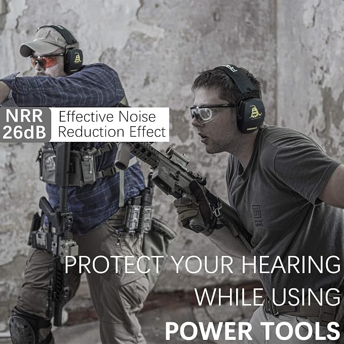 PROHEAR Ear Protection Safety Earmuffs for Shooting Noise Reduction Slim Hearing Protector