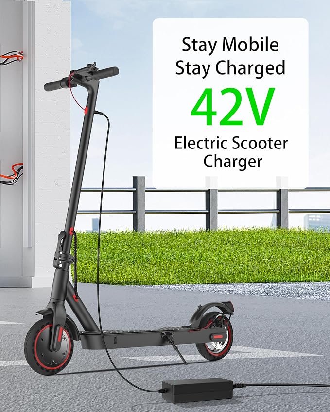 VHBW 42V 2A Charger Compatible with WERHY H5 H7 Scooter | Compatible with WERHY H5 and H7 scooters; 42V 2A output, 9.8 ft cord, ETL/SGS listed, for home or garage charging.
