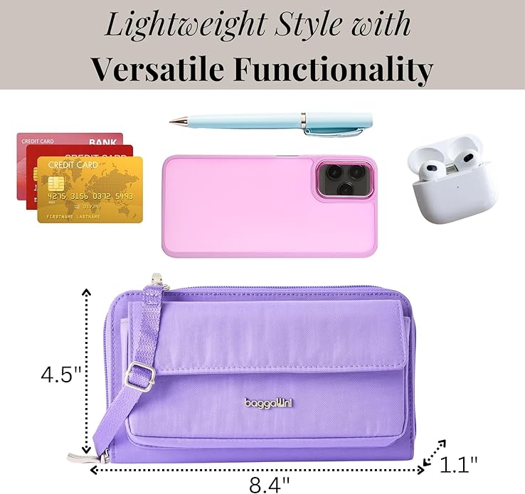 Baggallini womens Rfid Phone Wallet Crossbody